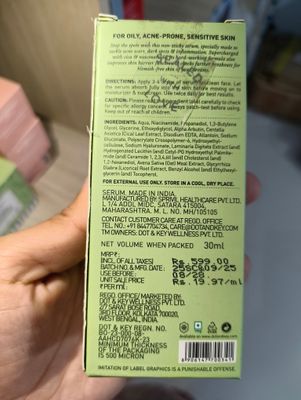 Dot & Key Cica + 10% Niacinamide Spot Reduction Face Serum With Alpha Arbutin - 30ml_img_1