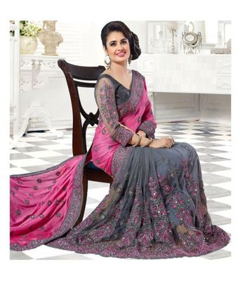 Embroidery work party saree_img_1