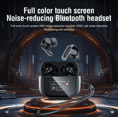 V11 ANC ENC Earphone BT5.4 LCD Touch Screen Stereo Sound TWS Earbuds Long Battery Life Sport Gaming True Wireless Earphones_img_1