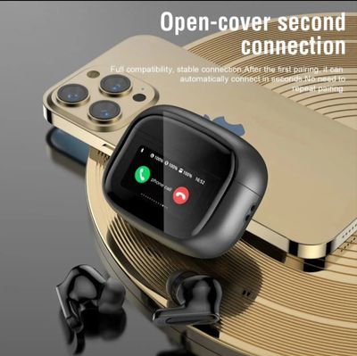 V11 ANC ENC Earphone BT5.4 LCD Touch Screen Stereo Sound TWS Earbuds Long Battery Life Sport Gaming True Wireless Earphones_img_2