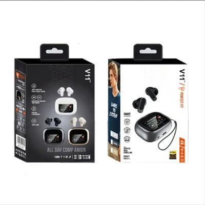V11 ANC ENC Earphone BT5.4 LCD Touch Screen Stereo Sound TWS Earbuds Long Battery Life Sport Gaming True Wireless Earphones_img_5