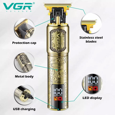 VGR V-073 Professional Hair Trimmer with LED Display_img_1