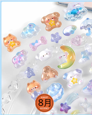 Fluffy kawaii sticker set_img_1