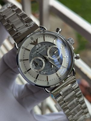 Armani Meccanico Silver Chain White Dial_img_1