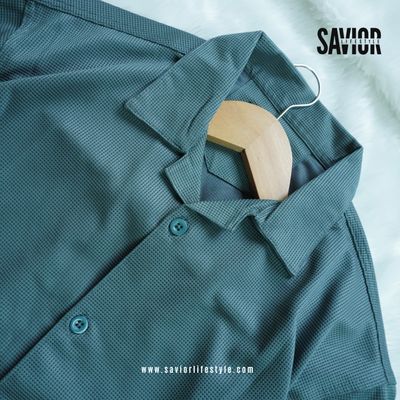 Foggey Teal - Drop Shoulder Cuban Shirt_img_2