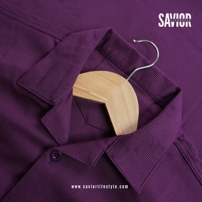 Purple - Drop Shoulder Cuban Shirt_img_0