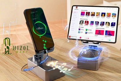 Multifunctional Wireless Speaker with Phone Holder & Power Bank