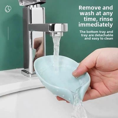 Portable Anti-slip Soap Holder Leaf Shape - লিফ শেইপ পোর্টেবল সোপ হোল্ডার_img_6