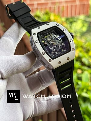 RICHARD MILLE METAL WHITE CASE BLACK BELT_img_0