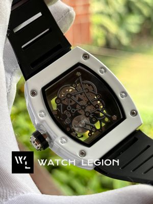 RICHARD MILLE METAL WHITE CASE BLACK BELT_img_4