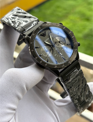 Armani Chronograph Chain Full Black_img_0