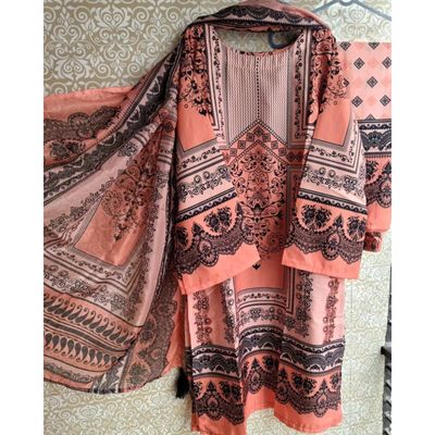 Ready Made Pure dubai silk Digital Print Three Piece_img_1
