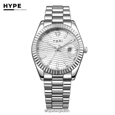 TOMI T-304 Men's Luxury Stainless Steel Watch Gift Box Set (White)_img_7