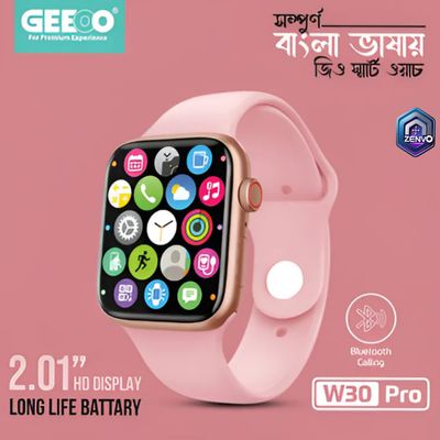 Geeoo W30 Pro Bluetooth Calling Smart watch – Pink_img_1