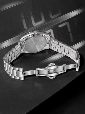 TOMI T-305 Men's Luxury Stone Stainless Steel Watch Gift Box Set (Black)_img_5