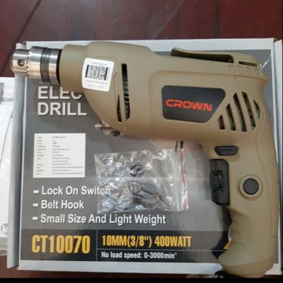 Crown 400w Electric Drill 10mm (3/8") Model: CT10070_img_2