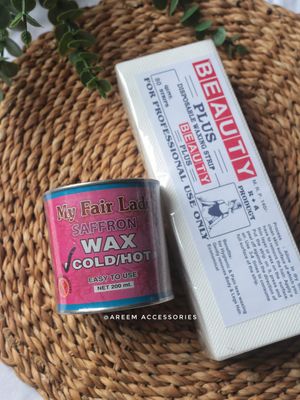 Saffron Cold Wax + 80 Pieces Waxing Strips_img_0
