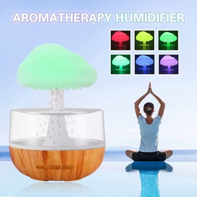 Rain Cloud Night Light Humidifier with Raining Water Drop Sound Oil Diffuser for Bedroom_img_0