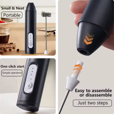 USB Rechargeable Milk Frother With 3 Speeds_img_4