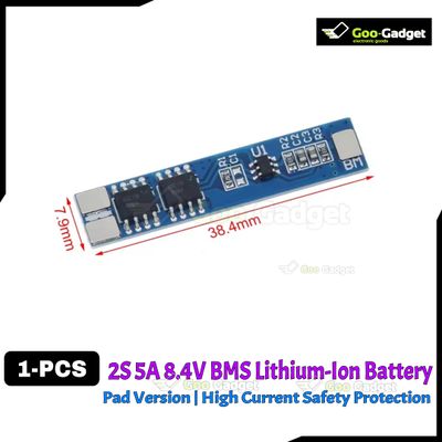 2S 5A BMS 18650 Lithium Battery Protection Board | 7.4V–8.4V Charger BMS Module | Pad Version | High Current Safety Protection_img_2