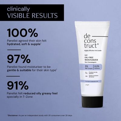 Oil-Free Moisturizer For Oily Skin - 3% NMF Complex + 0.2% Panthenol | Non Sticky, Fast Absorbing | 72 Hr Hydration 50gm_img_2