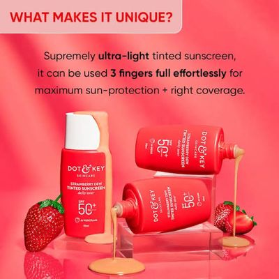 Strawberry Dew Tinted Sunscreen SPF 50+ PA++++ : 02 warm ivory_img_3