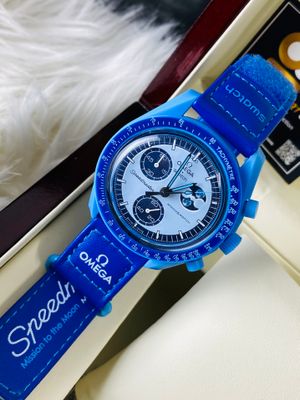 Omega Moon Swatch || Active Chronograph || Blue color_img_0
