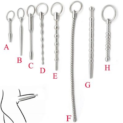 Stainless Steel Male Urethral Catheter Penis Beads Plug Stimulation Urethral Dilator Sounding Horse Eye Stimulator Men Sex Toy_img_0