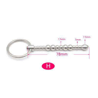 Stainless Steel Male Urethral Catheter Penis Beads Plug Stimulation Urethral Dilator Sounding Horse Eye Stimulator Men Sex Toy_img_1