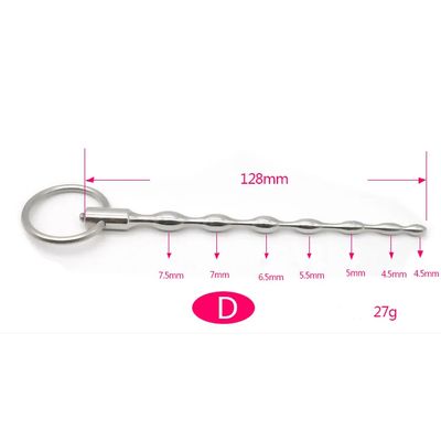 Stainless Steel Male Urethral Catheter Penis Beads Plug Stimulation Urethral Dilator Sounding Horse Eye Stimulator Men Sex Toy_img_4