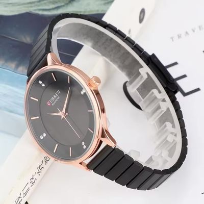 curren 9041 Ladies Chain Watch- Black Dial- Black Bezel- Black Chain- TF Code CR083CF_img_4