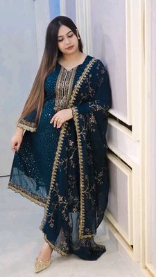 Georgette Embroidered Four-Piece Set_img_2