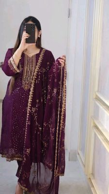 Georgette Embroidered Four-Piece Set_img_6