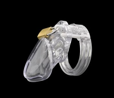 Plastic Male Chastity Device Small/Standard Cock Cage with 5 Size Penis Rings Lockable Chastity Cage Sex Toys for Men Adults_img_1