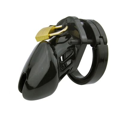 Plastic Male Chastity Device Small/Standard Cock Cage with 5 Size Penis Rings Lockable Chastity Cage Sex Toys for Men Adults_img_2