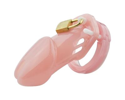 Plastic Male Chastity Device Small/Standard Cock Cage with 5 Size Penis Rings Lockable Chastity Cage Sex Toys for Men Adults_img_6