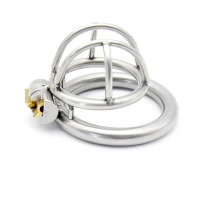 Lockable Stainless Steel Male Chastity Device Belt Cock Cage with 3 Size Penis Ring Bondage Adult Game Sex Toys for Men A231_img_1