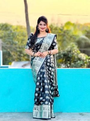 Indian soft katan shareeসফট সিল্ক ইন্ডিয়ান ইন্সপায়ার্ডবেনারসি কাতান শাড়ি🥻_img_2