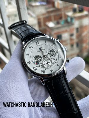 Hilfiger Leather Black Belt White Dial_img_0