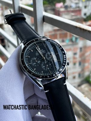 Omega Belt Chrono Black Belt Silver Body Black Dial_img_0