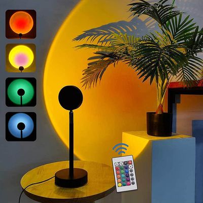 Sunset Projection Led Light- Rainbow Floor Stand Modern Lamp Night Light (Power from USB, Power Bank, Mobile Charger)_img_0