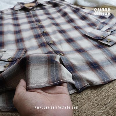Desert Check - Full Sleeve Pocket Less Check Shirt_img_1