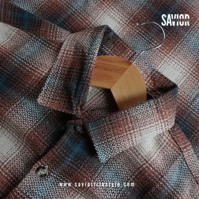 Coffee Grid - Full Sleeve Pocket Less Check Shirt_img_1
