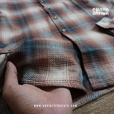 Coffee Grid - Full Sleeve Pocket Less Check Shirt_img_3