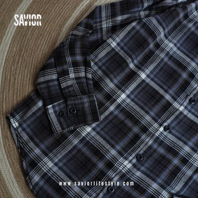 Ash Plaid - Full Sleeve Pocket Less Check Shirt_img_2