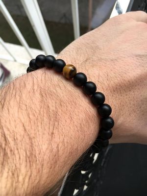 Tiger’s Eye and Black Onyx Couple Bracelet_img_3