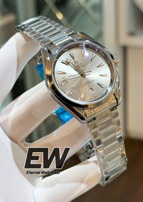 OMEGA AUTOMATIC SPEED MASTER CHAIN SILVER DIAL_img_0