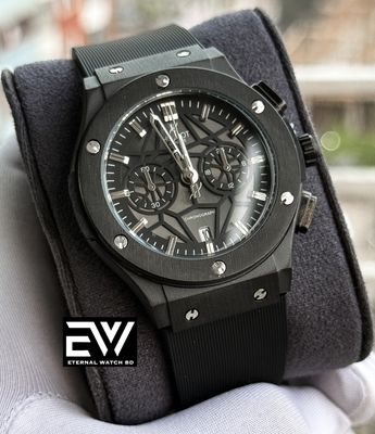 HUBLOT SPIDER FULL BLACK DIAL SILICON BELT_img_0