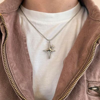 y2k double star necklace