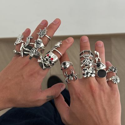 y2k style ring set 24 piece